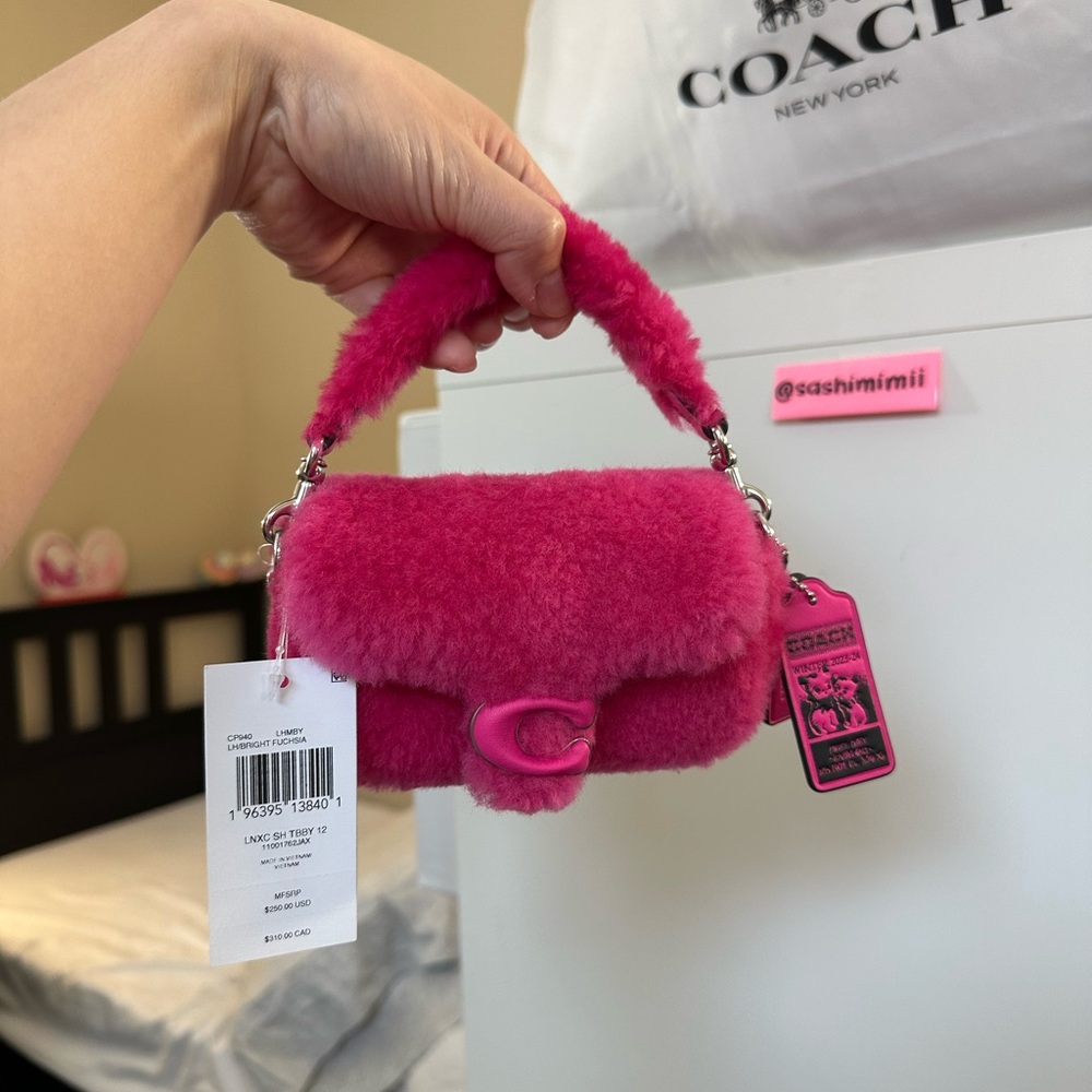 **SOLD - DO NOT BUY** NWT Coach Lil Nas X Tabby Shearling Bag 12 - Fuchsia Pink